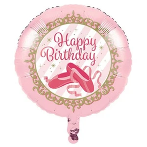 Ballerina Party Supplies Twinkle Toes Happy Birthday Ballet Slipper Foil Balloon - Picture 1 of 1