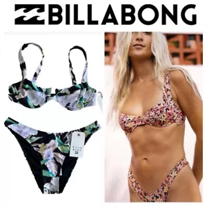 BNWT BILLABONG SHADOW TROPIC KATE UNDERWIRE TOP & HIKE BOTTOMS (M/10) $139.99 - Picture 1 of 5