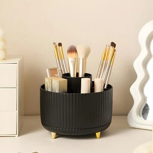 360° Rotating Makeup Organiser Makeup Brush Holder with 5 Compartments - Picture 1 of 8