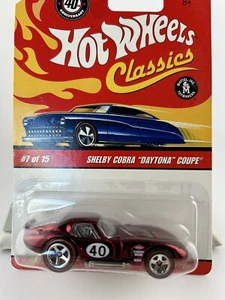 Hot wheels classics series 4 Shelby Cobra Daytona Coupe 7 Of 15 Red Die Cast - Picture 1 of 3