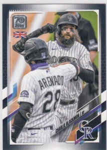2021 Topps 70th UK CHARLIE BLACKMON Black Parallel #107 101/125 Rockies - Picture 1 of 1