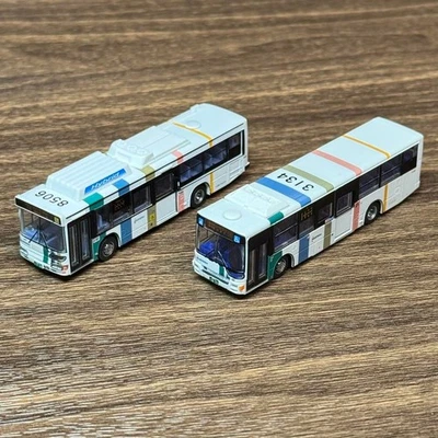 THE Bus Collection: Nishitetsu Buses (2 units) TOMYTEC 1/150 Scale diorama Used - Image 1 of 4