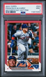 👑 2023 TOPPS  FRANCISCO ALVAREZ RC #644 ROOKIE MOTHER'S DAY PINK /50 💘 PSA 📈 - Picture 1 of 3