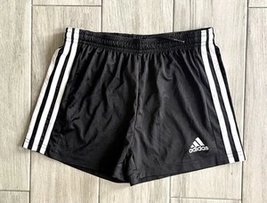 Adidas Youth M (11-12) Black /White Running Run Track Gym Shorts Big Boys Girls - Picture 1 of 6