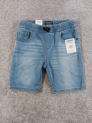 Levis Signature Medium Boys Denim Pull On Shorts Blue Cotton Blend NWOT - Image 1 of 4