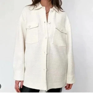 BABATON ARITZIA Joan Hemd Jacke Freizeit Oberbekleidung Oversize Elfenbein Taschen 2 - Bild 1 von 9