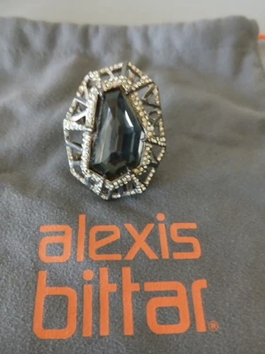 Alexis Bittar серебро Lucite камень кольцо размер 7 РЕДКАЯ соответствующее ожерелье отдельный - Изображение 1 из 3