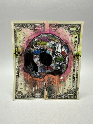 Chris Boyle - Calavera etiquetada - Moneda de dólares coleccionables arte dinero 1/1 Foto 1 de 4