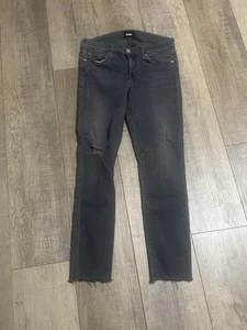 Hudson Jeans Womens 27 Krista Gray Stretch Mid Rise Super Skinny Ankle - Picture 1 of 7