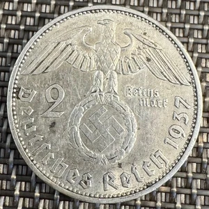 PIECE DE 2 REICHSMARK 1937 A EN ARGENT ALLEMAGNE (1322) PÉRIODE NAZIE - Picture 1 of 2