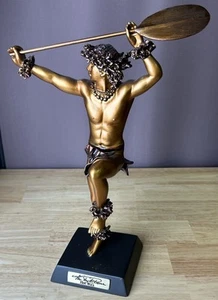 Kim Taylor Reece Cold Cast Resin Hoe Wa'a "Canoe Paddler" - Bild 1 von 13