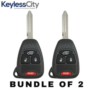 2 X 2004-2018 Chrysler Dodge Jeep / 4-Button Remote Head Key / OHT692427AA (AFTE - Picture 1 of 4