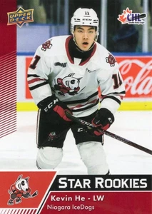 2022-23 Upper Deck CHL Star Rookies Kevin He #388 Red Parallel SP - Picture 1 of 2