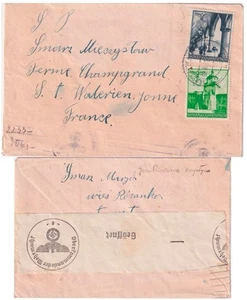WW2 Strzyżów Polen 1941 Deutscher Zensurbrief nach Saint-Valérien Frankreich - Bild 1 von 5