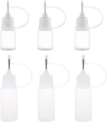 6 Pcs Nadelflaschen-Set, Dosierflasche, Nadelflasche,Quetschflasche Klein,Spritz - Bild 1 von 4