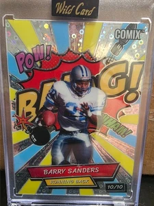 2025 Wild Card Rookie & Legend Barry Sanders 10/10 Lions Blue & Yellow Disco - Bild 1 von 2