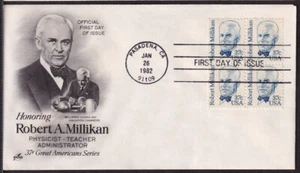 1982 Robert A. Millikan teacher physicist Sc 1866 with ArtCraft cachet blk 4 - Picture 1 of 1