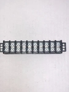 Bussmann TB345-10, 10-pin Terminal Block, Double Row, 10-32 Screw, 600V, 30A - Picture 1 of 3
