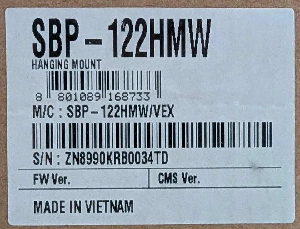 HANWHA TECHWIN Hanwha SBP-122HMW - MANY AVAILABLE - SAME DAY SHIPPING