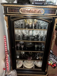 Vintage 1930’s Chinoiserie Hand Painted Display China Cabinet - Picture 1 of 7