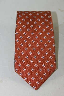 Corbata para hombre David Donahue con patrón geométrico de calabaza precio de venta sugerido por el fabricante 115 USD  Foto 1 de 4