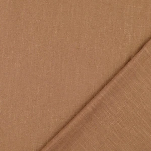 Taupe 100% Washed Linen Fabric Curtain Cushion Breathable Dress Material - Picture 1 of 3