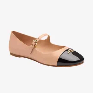 Scarpe basse Coach Aubree Mary Jane donna legno di faggio/pelle nera suola gomma - Foto 1 di 4