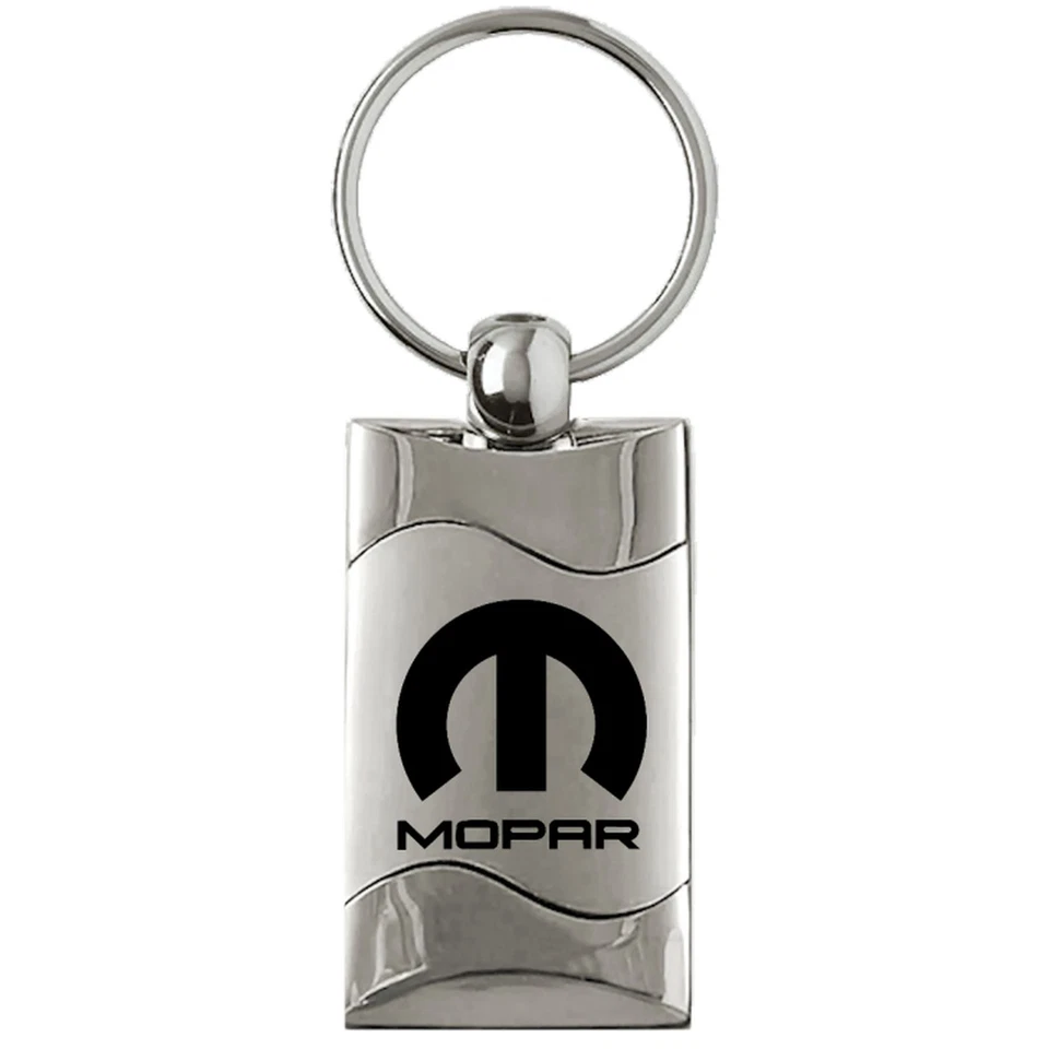 Mopar Rectangular Wave Key Ring (Silver) - Image 1 of 1