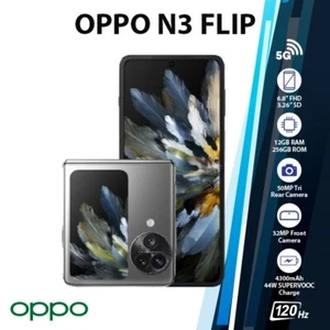 OPPO Find N3 Flip 5G 12GB+256GB Dual SIM Android Cell Phone -BLACK (Global) - Picture 1 of 6