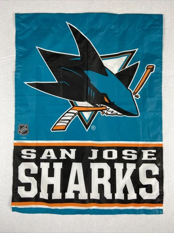 San Jose Sharks NHL 27” X 37” Flag Vintage Made In USA Cover