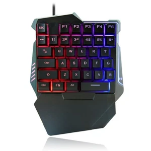 One-handed Keyboard Gamee-sports Mobile Game Color Back Light Wired Mechanical - Picture 1 of 12