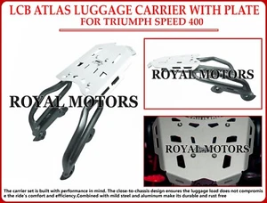 "LCB ATLAS LUGGAGE CARRIER WITH PLATE" FIT FOR TRIUMPH SPEED 400 - Picture 1 of 7