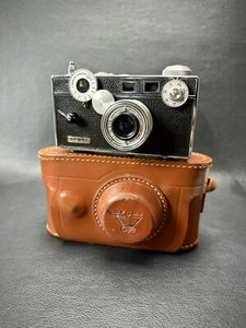 Cámara vintage Argus C3 The Brick 50 mm f3,5 con estuche de cuero lente de repuesto. Estroboscópico - Imagen 1 de 20