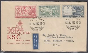 Czechoslovakia Scott 859-61 FDC - 11th Communist Party Congress - Picture 1 of 1