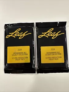 (2) Muhammad Ali 2024 Leaf Legacy Collection 1/1 Pre-Production Proof Pack - Picture 1 of 2