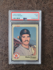 1983 Fleer ROOKIE Wade Boggs #179 - PSA 7 - Boston Red Sox Legend