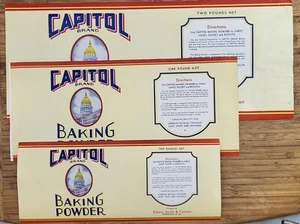 ADVERTISING Label Can Capitol Baking Powder Charleston WV Eskew Smith Cannon - Picture 1 of 1