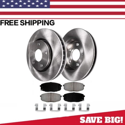 Rotores de rotor de frenos de disco delanteros y almohadilla de cerámica para Kia Soul 2014 2015 2016 Foto 1 de 4