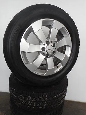 4 Winterreifen 255 55 R18 original Mercedes M-Klasse W166 18" Alufelgen - Image 1 of 4