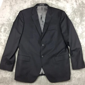 Logan Hill Wool Sport Coat 46 Jacket Blazer Black Tailored Fit - Imagen 1 de 20