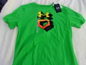 NWT Under Armour T, Boy's M, L, XL, loose fit, green, baseball, blend - Picture 1 of 5