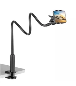 Universal Lazy Mobile Phone Gooseneck Stand Holder Flexible Bed Desk Table Clip - Picture 1 of 5