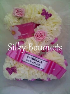 Silk Funeral Flower Artificial Single Number Letter Tribute Memorial Wreath 0-9 - Picture 1 of 10