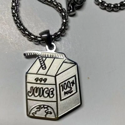 Juice Wrld Collar Colgante Premium Acero Inoxidable Más Pulsera ¡Regalo! Foto 1 de 4