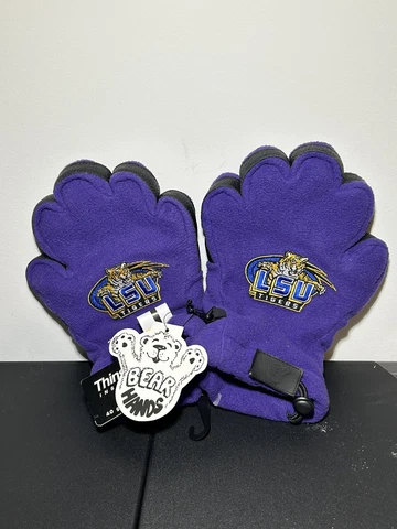 Louisiana State University LSU BearHands Polar Fleece Mittens Gloves! New! NWT! Cover