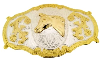 Cabeza de Caballo Zapato de Caballo Hebilla de Cinturón Hombres Mujeres Vaquero Occidental Rodeo DE GRAN TAMAÑO GRANDE Foto 1 de 4