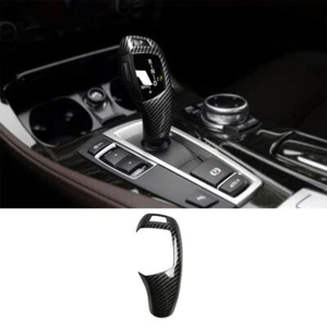 Carbon Fiber Gear Shift Knob Shifter Lever Trim 1PCS For BMW X3 F25 X4 2011-2017 - Picture 1 of 4