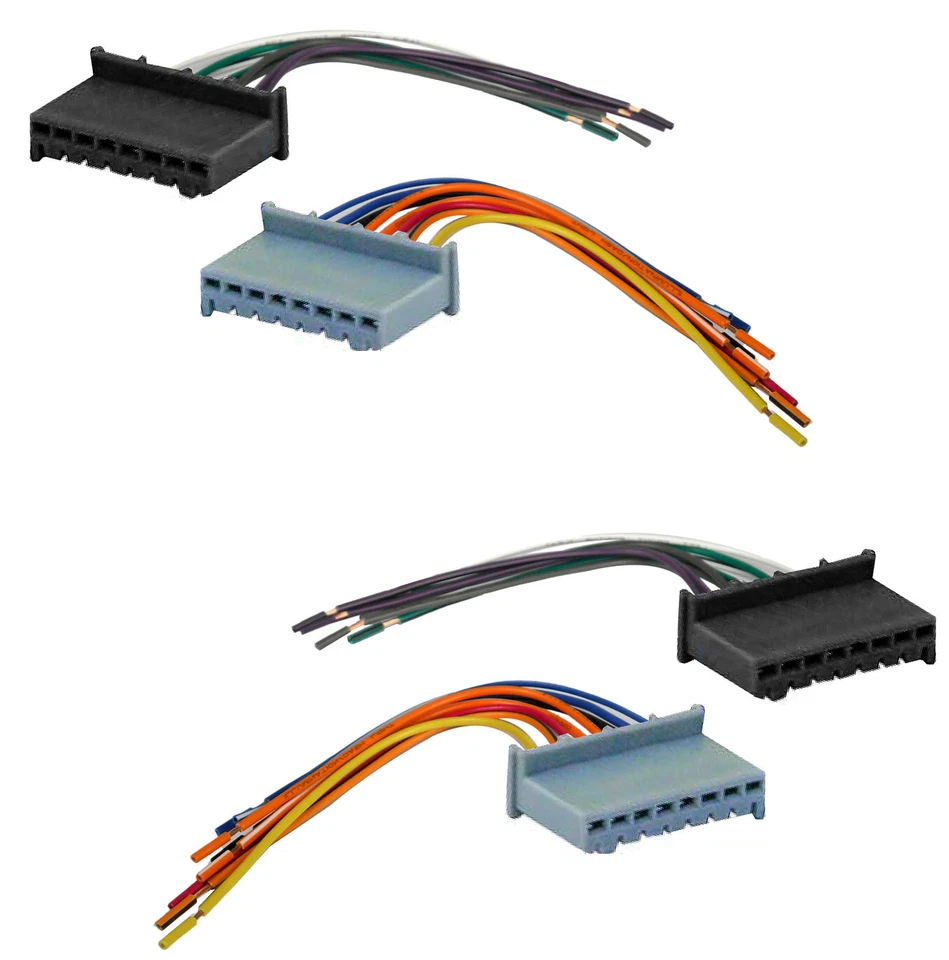 2pc Car Stereo Radio Male Wire Wiring Harness for 1990-2007 Ford Lincoln Mercury - Image 1 of 1