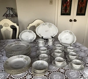 THOMAS GERMANY (1925) ROSENTHAL DESSGESCHIRR SET - Muster 7117-GERÄUSCHTE KANTEN - Bild 1 von 12