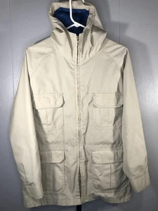 Vintage Woolrich leichte hellbraune beige Kapuzenjacke Damen Gr. Medium gefüttert - Bild 1 von 5